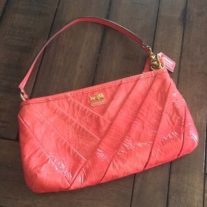 COACH Patent Pink Leather Handbag Wristlet